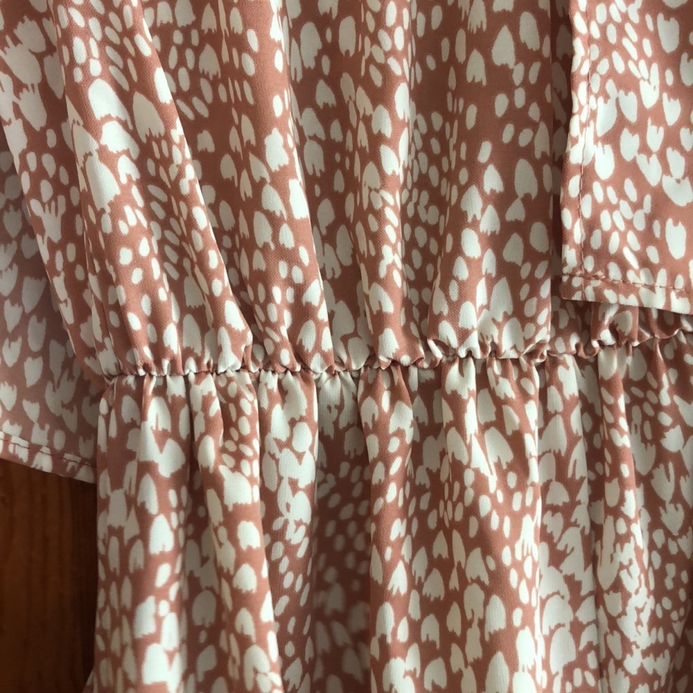 Tyche Amalfi Slanted Hem Jumpsuit size small blush color summer speckled dress​​ - Picture 14 of 16